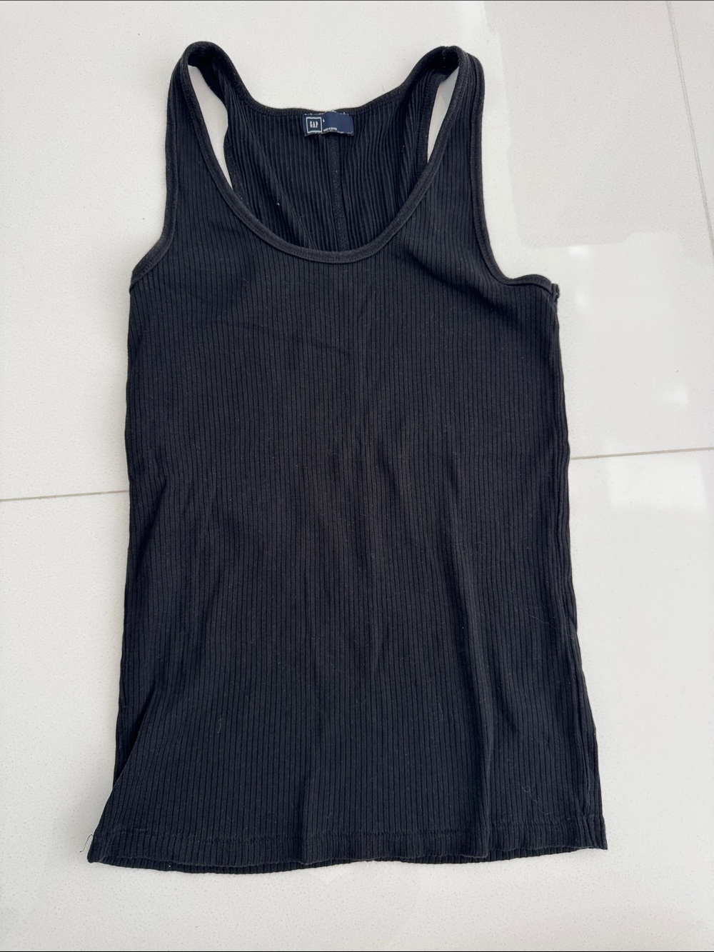 GAP Black Ribbed Tank Top